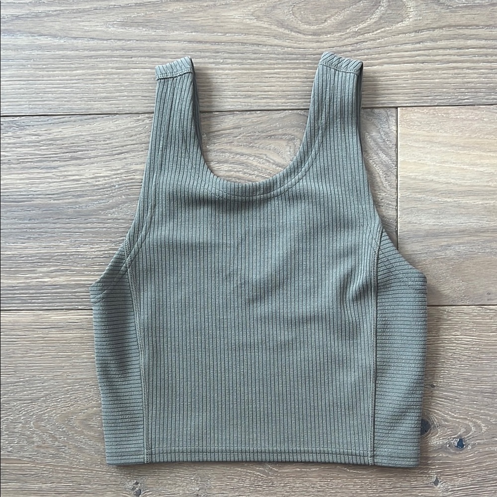 Lululemon Olive Ribbed Tank Top